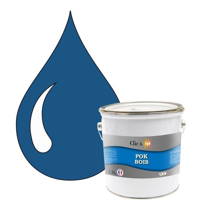 Paint - POK - Microporous alkyd wood paint - 2.5L - RAL 5019 Capri Blue - Interior/exterior