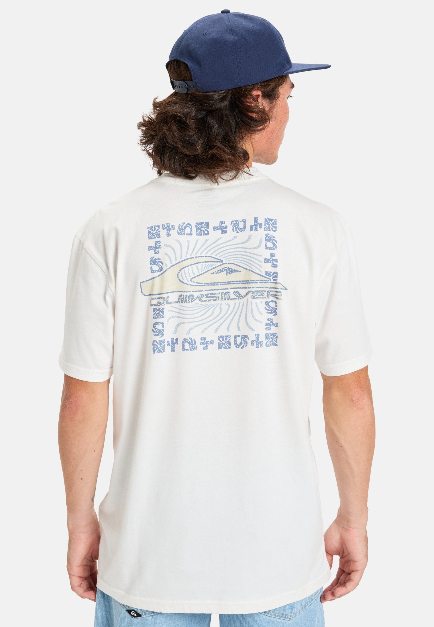 Quiksilver EVO BORDER LINES - T-shirt met print - sneeuwwit