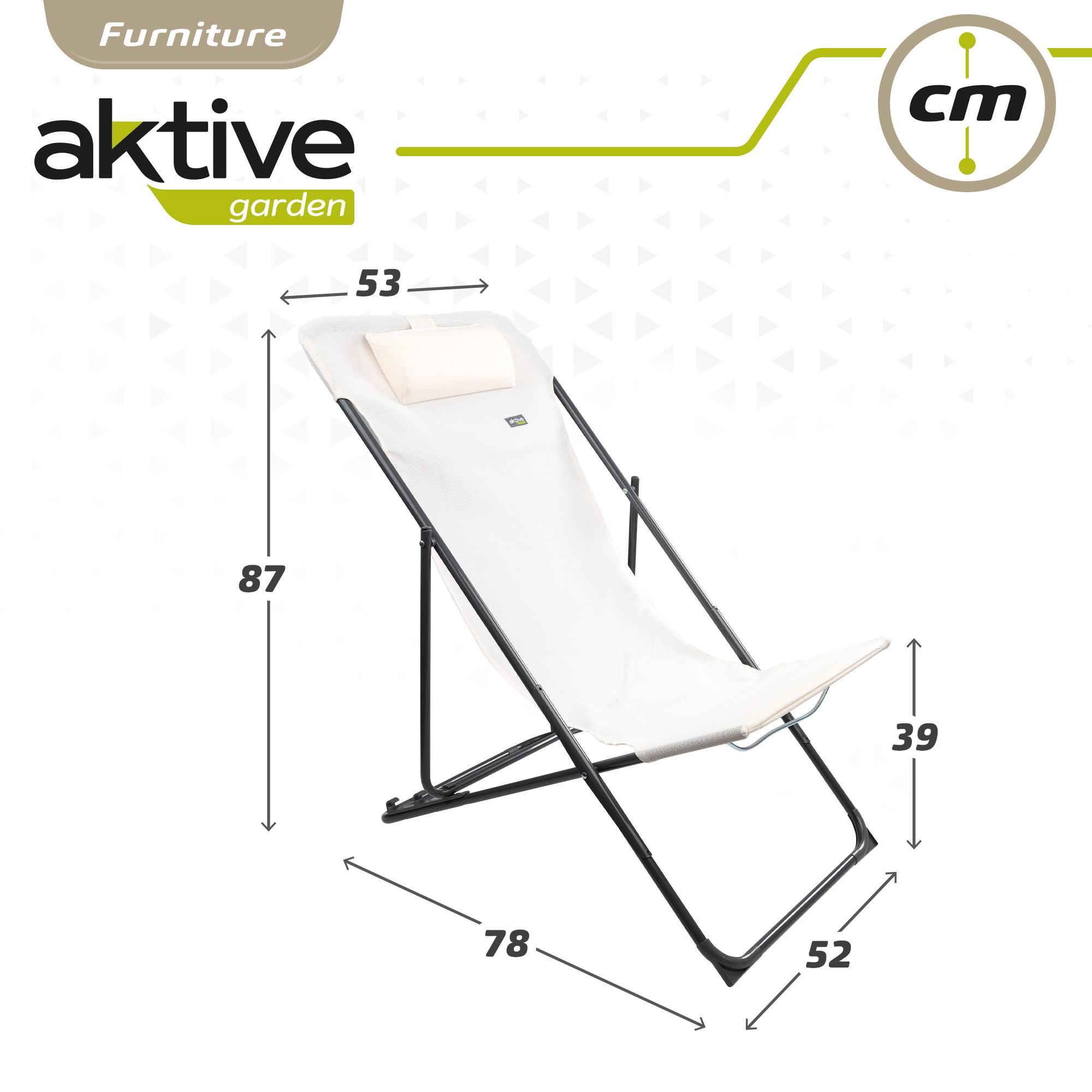 Hamac pliable multipositions Aktive avec coussin