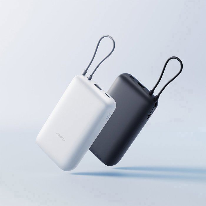 Batería externa - Xiaomi Power Bank 20000mAh Gris oscuro - Cable USB-C integrado - Carga rápida de 22,5 W - Gran capacidad