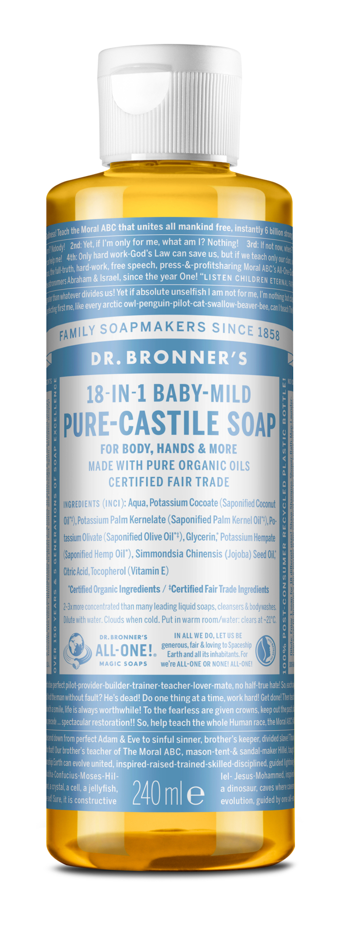 Tekući sapun za bebe bez mirisa 236 ml - Dr. Bronner's