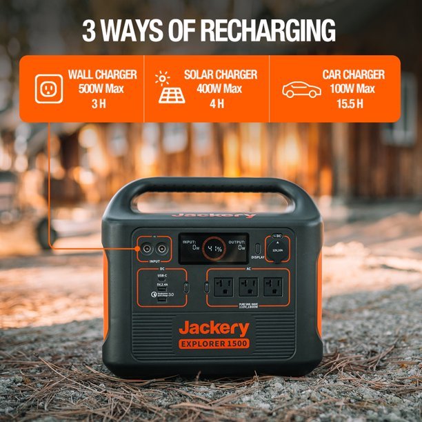 ????2023????Jackery 1800W jatkuva/3600W huipputeho kannettava aurinkogeneraattori SG1500 neljällä aurinkopaneelilla