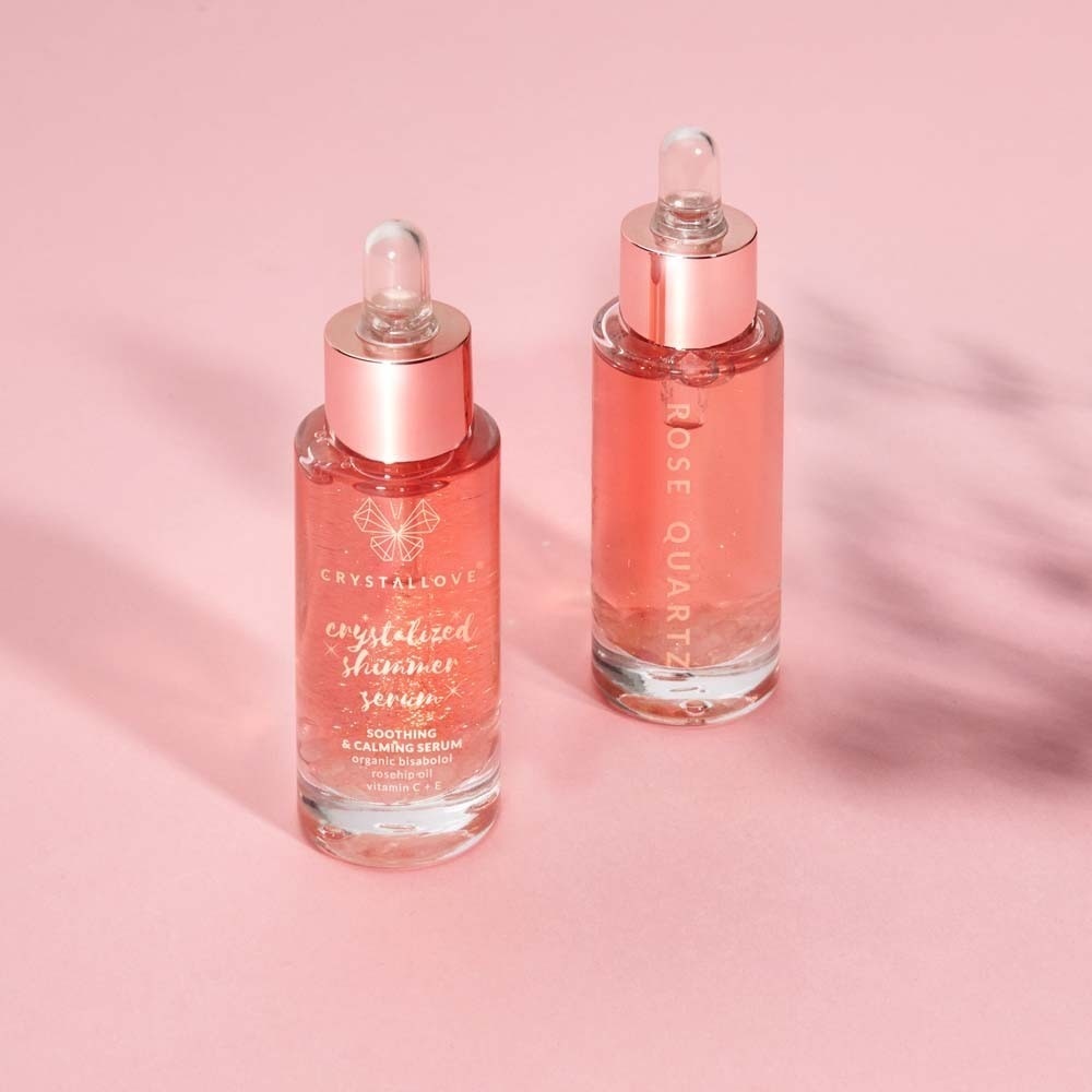 Crystallove hidratantni serum Serum s ružičastim kvarcom i svjetlucavim efektom - 30 ml