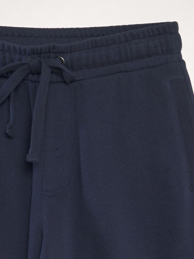 Lichtgewicht shorts van effen fleecestof - BLAUW