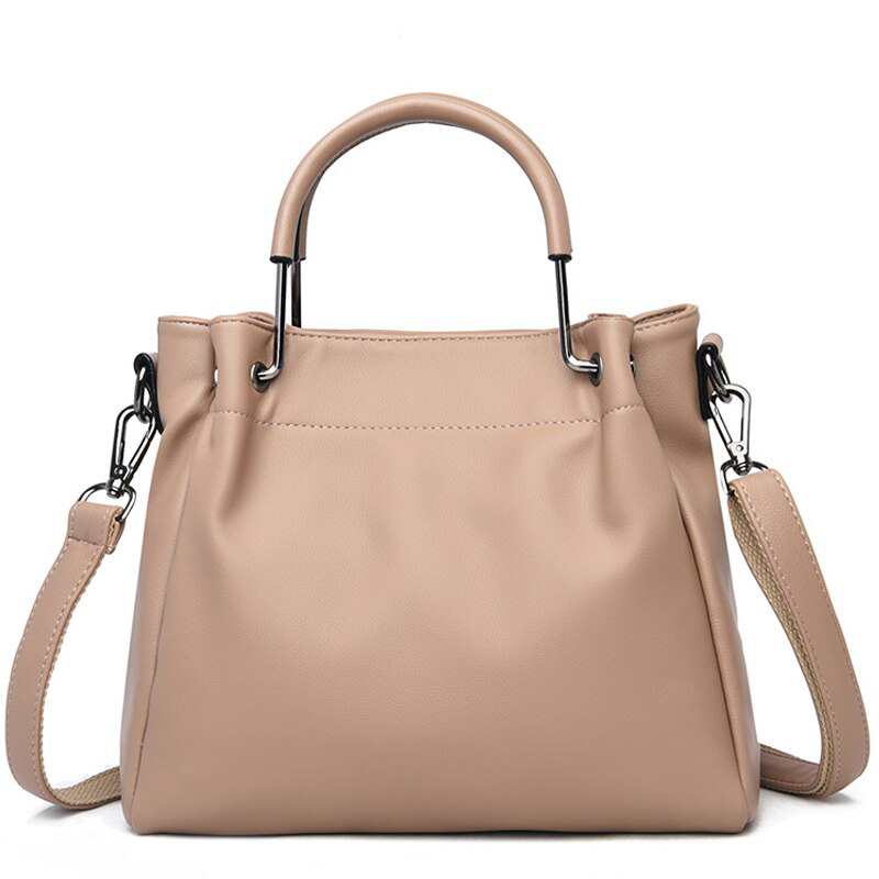 Sac bandoulière rétro pour femme en cuir PU de haute qualité, grande capacité, couleur unie, sac à main