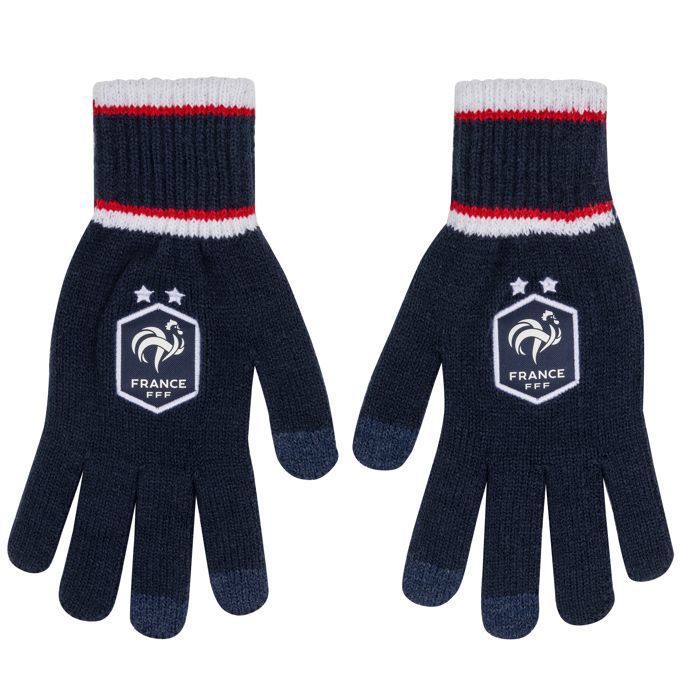 Guantes - FFF - Infantil - Acrílico - Azul - Selección Nacional de Fútbol de Francia Oficial