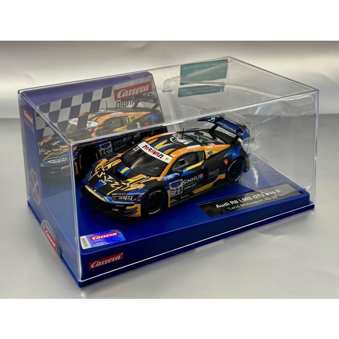 Friction-powered slot car - Carrera - Audi R8 LMS GT3 evo II - 1:24 scale - 20.5x13x10 cm - Multicoloured