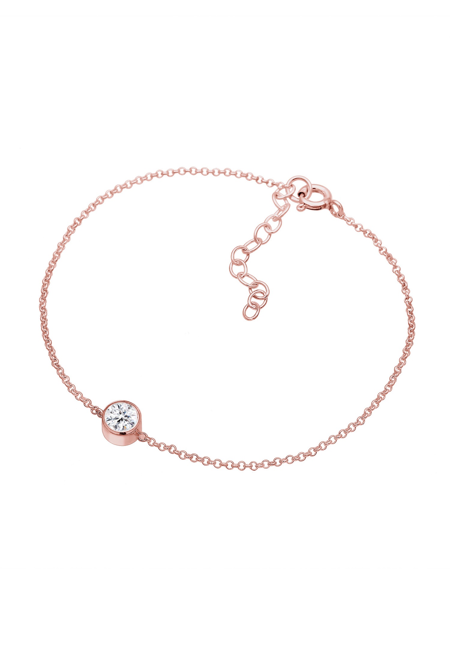 Elli Pendentif solitaire pour Femmes Basique avec des cristaux de verre en argent sterling 925