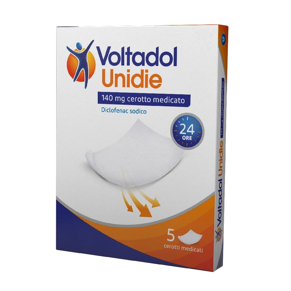 VOLTAREN Voltadol Unidie 140 mg 5 patchs médicamenteux pour les douleurs musculaires