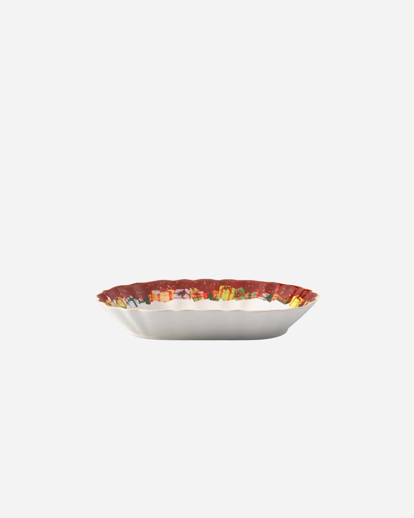 Villeroy & Boch bļoda, ovāla, liela, Ziemassvētku vecīša un bērnu rotaļlietu fantāzija – 1 gab.