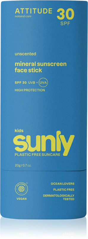 Attitude Sunly Kids Face Stick minerálny opaľovací krém