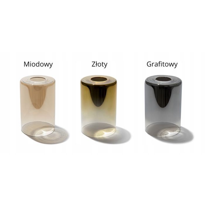 Pantalla de lámpara de cristal - Light-Home LH - Hella 2320 - Miel, Oro, Grafito - Altura 15 cm