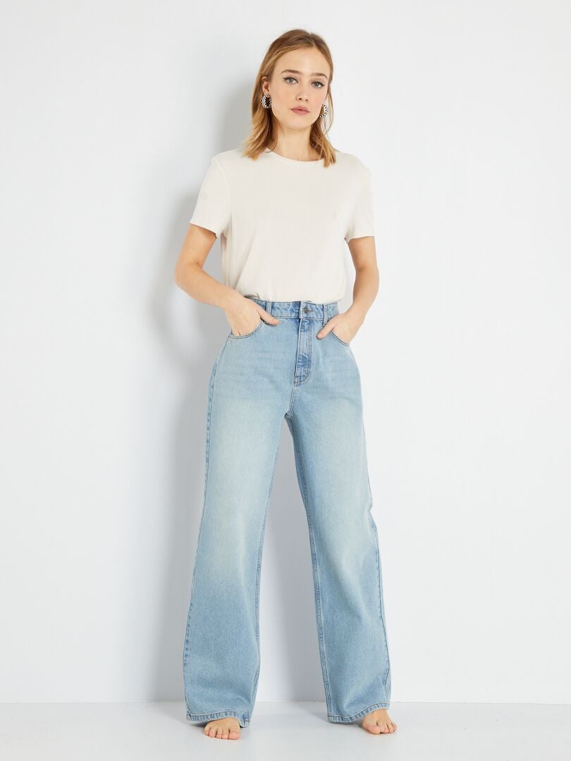 Pantalones vaqueros de pierna ancha - 30L - azul