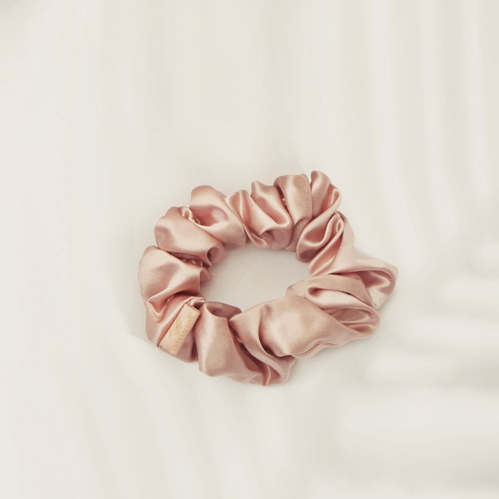 Chouchou en soie Crystallove – Doré – 1 pièce