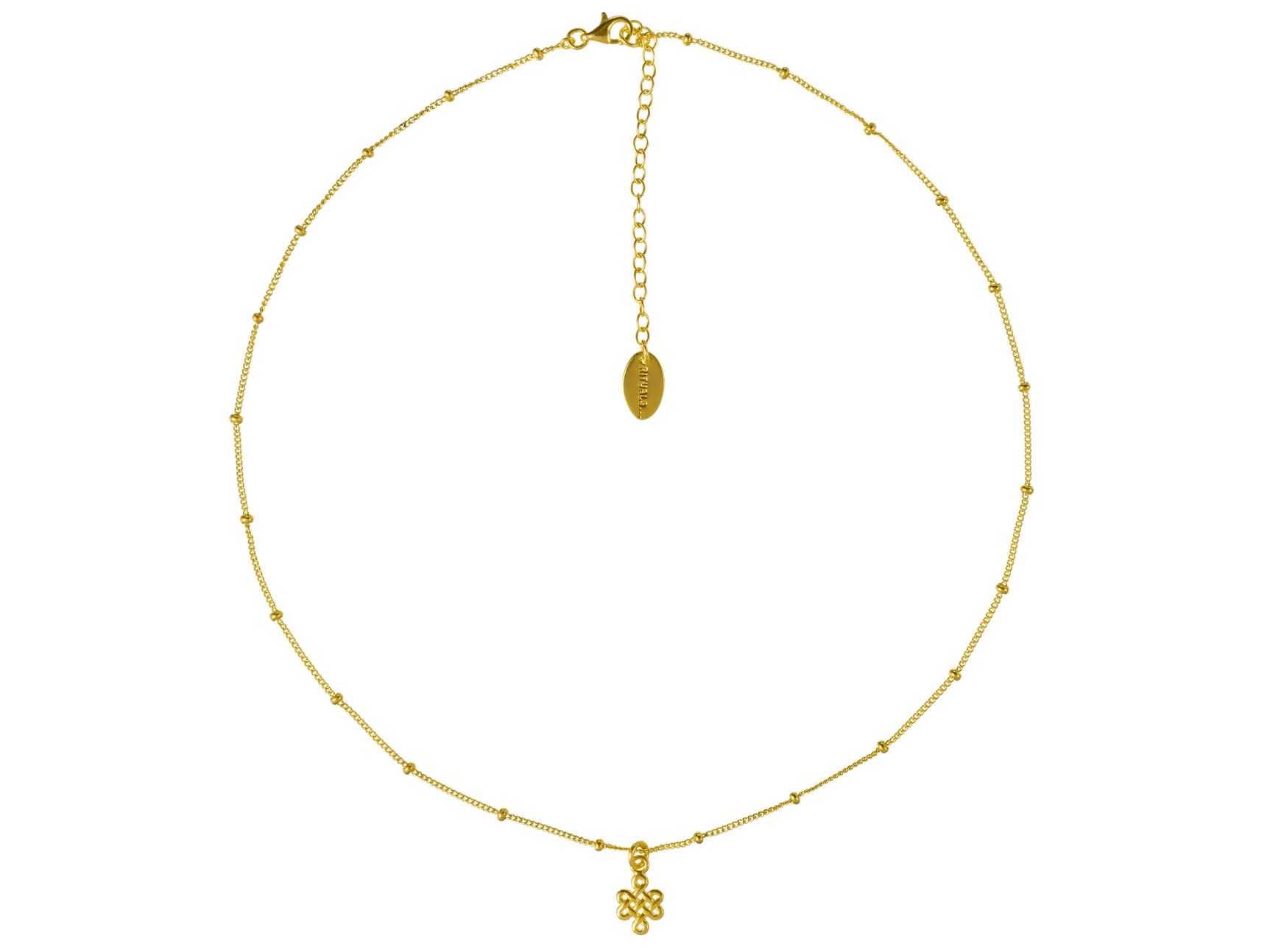 Collier ras du cou infini plaqué or