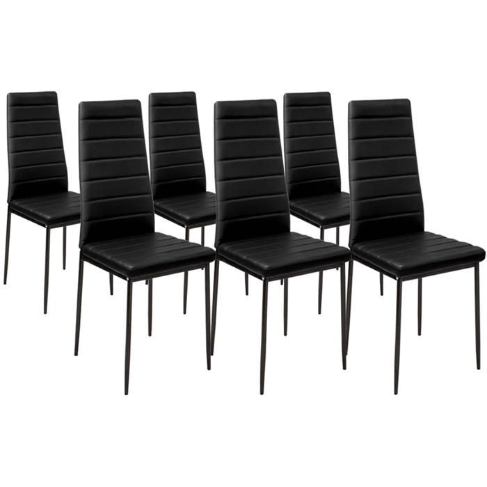 IDMARKET Ensemble table à manger GEORGIA 140 cm imitation hêtre et noire et 6 chaises ROMANE noires