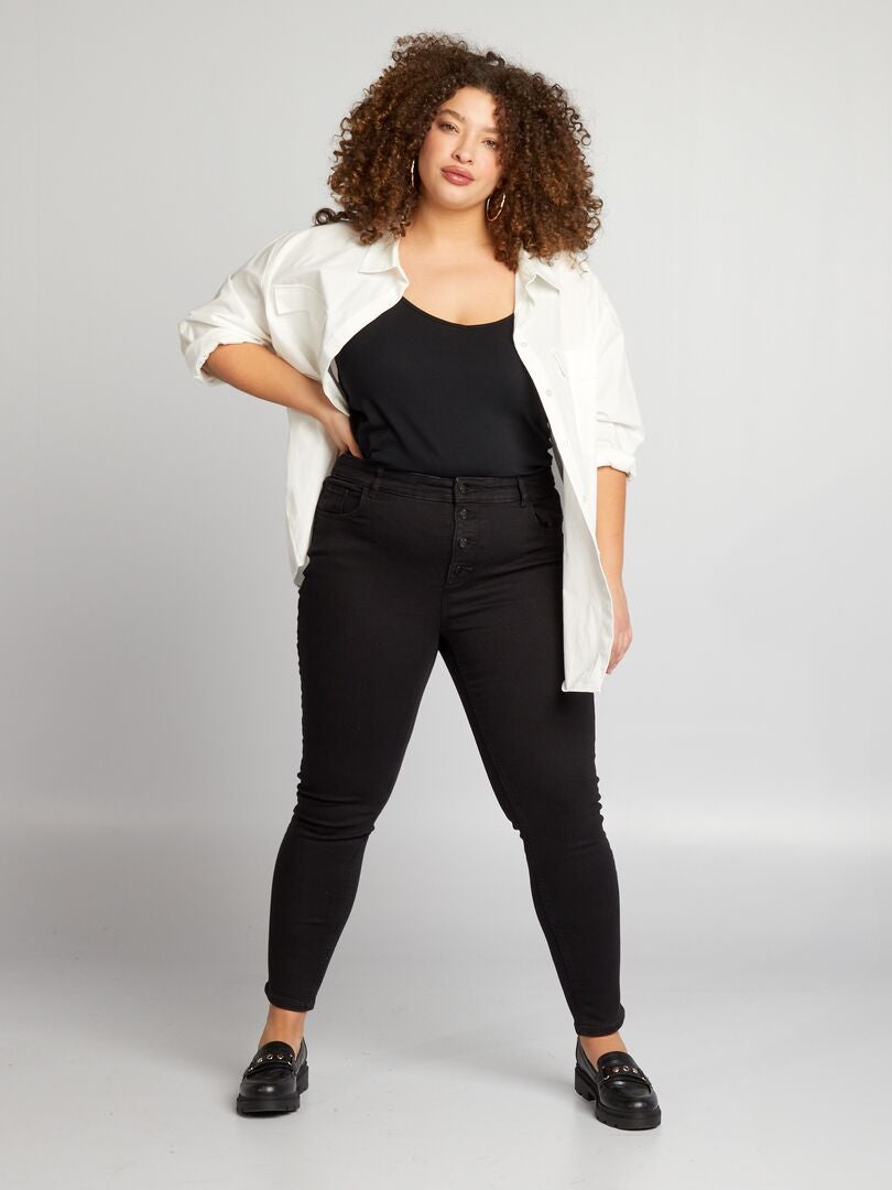 Camisola com alças finas - preta