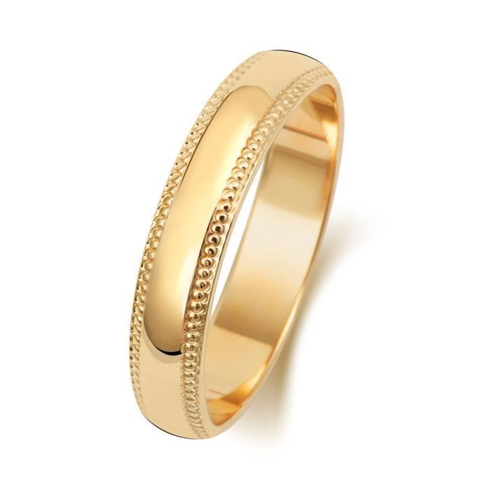 Milgrain 4mm D-Shaped Men's/Women's Wedding Band in 375/1000 Gold (31079)