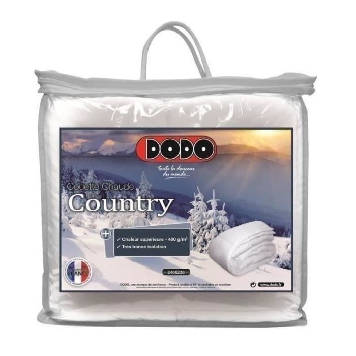 Pack DODO COUNTRY 240x260cm - 1 edredón cálido de 240x260cm y 2 almohadas blancas de 60x60cm