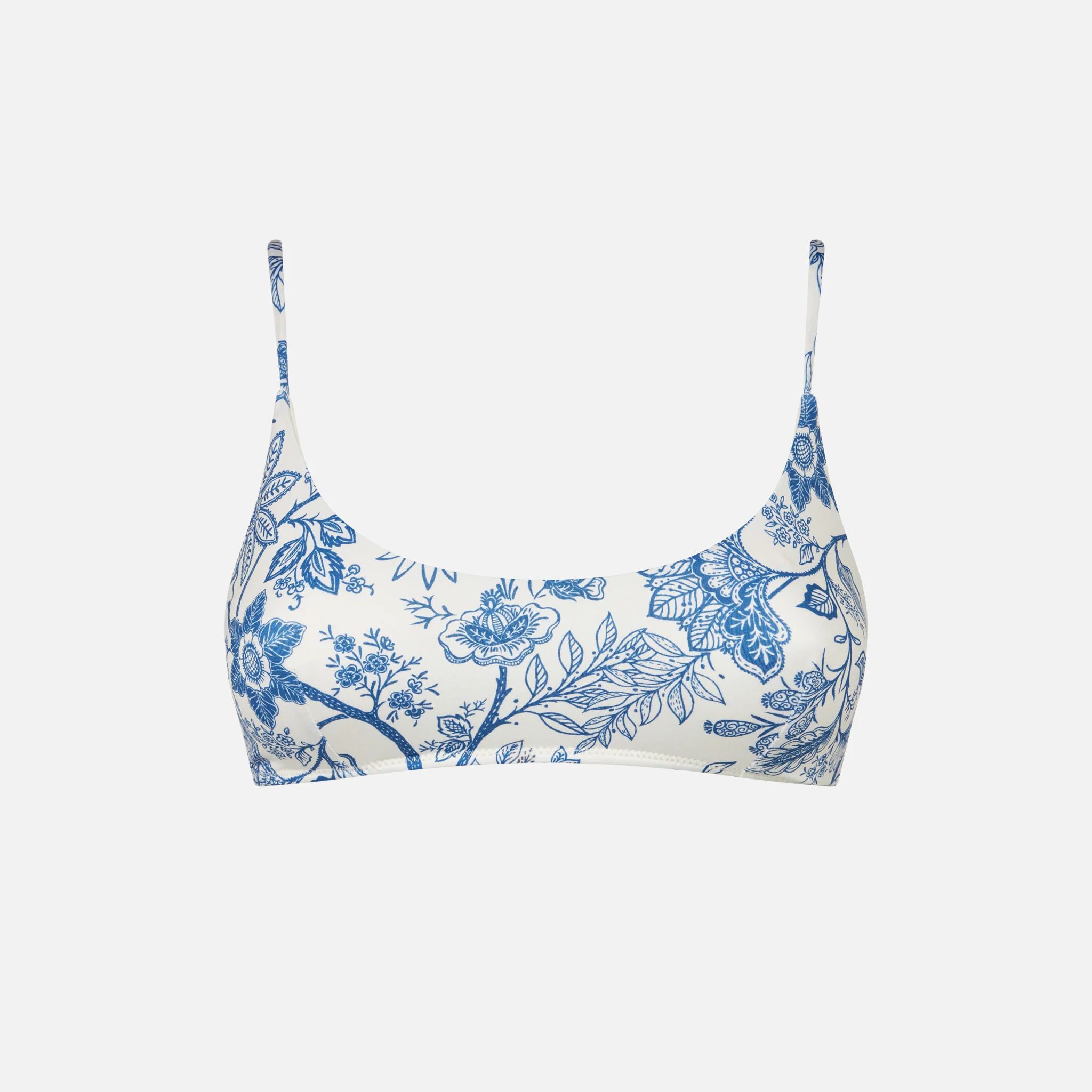 Traje de baño tipo bralette con estampado floral para mujer