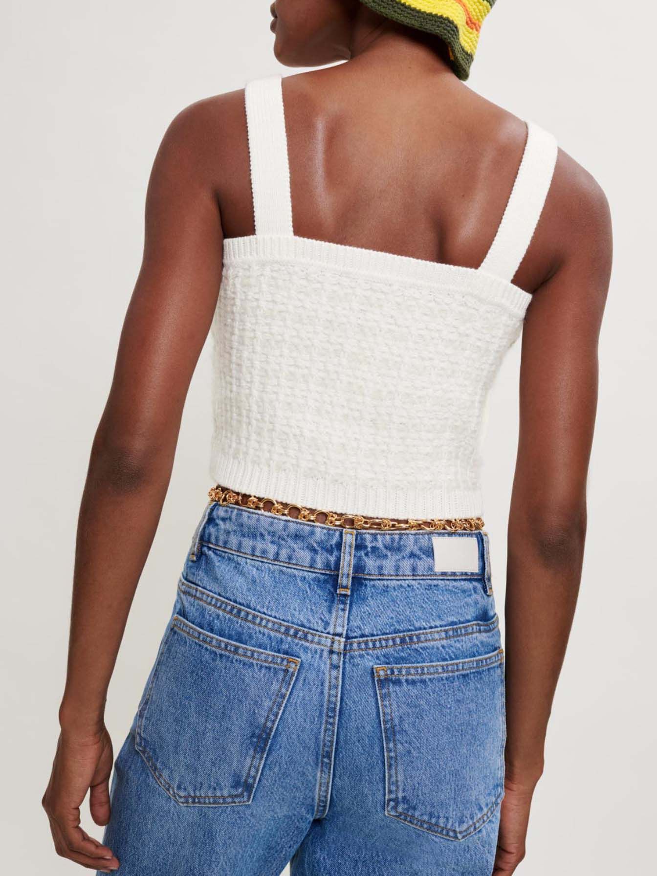 Top tricotat în stil tweed - Raw