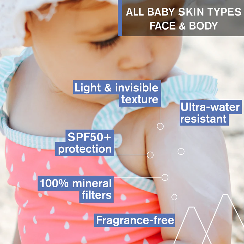 Uriage Bébé 1st Creme Mineral FPS 50+ protetor solar mineral FPS 50+