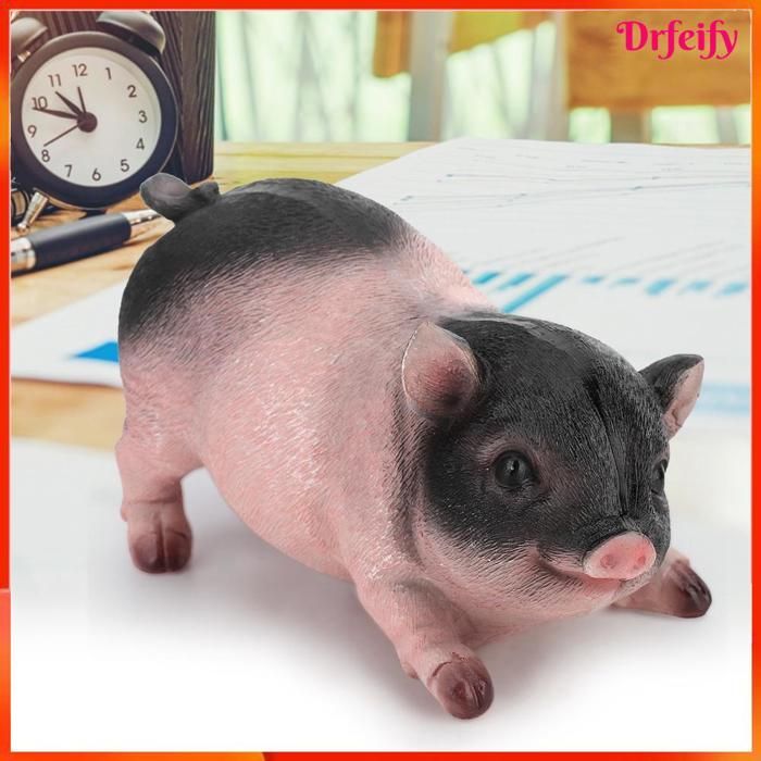 Décor de jardin - AKOZON - Figurine Cochon - Résine synthétique - 17 x 10 cm - Intérieur & extérieur