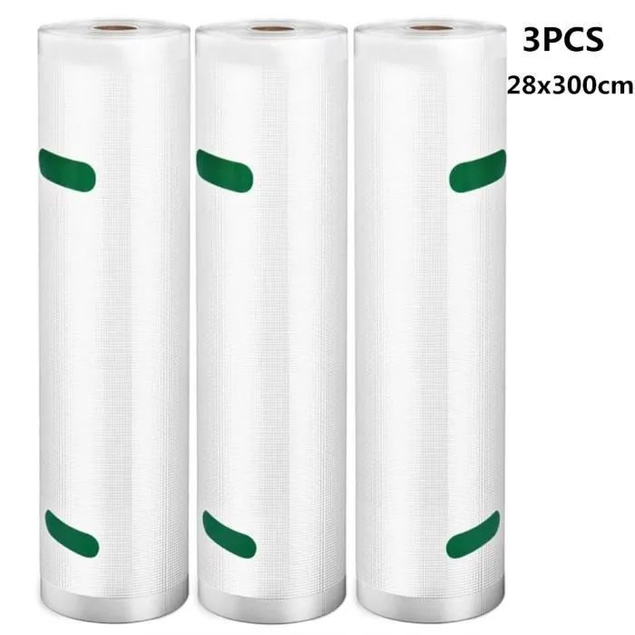 rullaa kohokuvioituja tyhjiöpusseja 28 * 300 cm BPA-vapaata ruoan säilytystä tyhjiöpakkauskoneille tyhjiökalvorullapussi