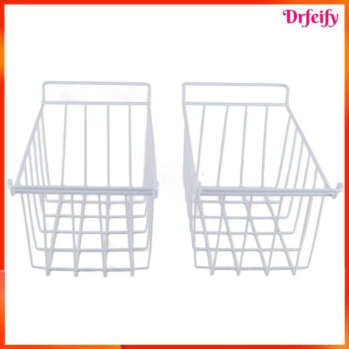 Wire freezer basket - AKOZON - 2 pcs - 47.5x39x20 cm - Rust-resistant PE coating - Integrated handles