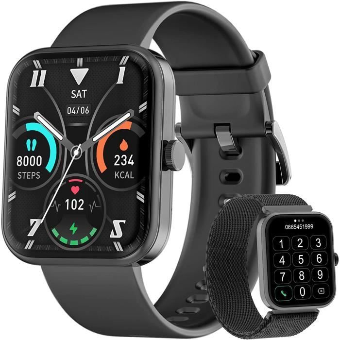 Smartwatch da uomo Blackview W20 con chiamate Bluetooth, monitoraggio della frequenza cardiaca e dell'attività fisica con SpO2, oltre 100 modalità di allenamento.