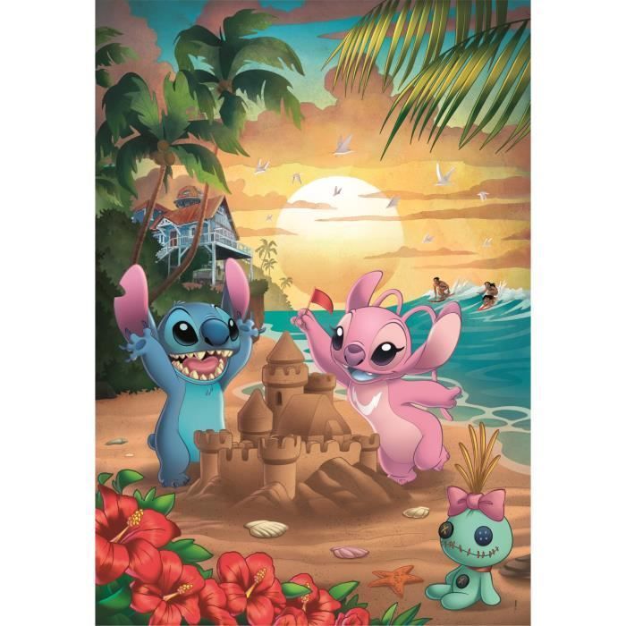 Rompecabezas compacto de Stitch de 500 piezas, para niños de 3 años en adelante, temática de dibujos animados, CLEMENTONI