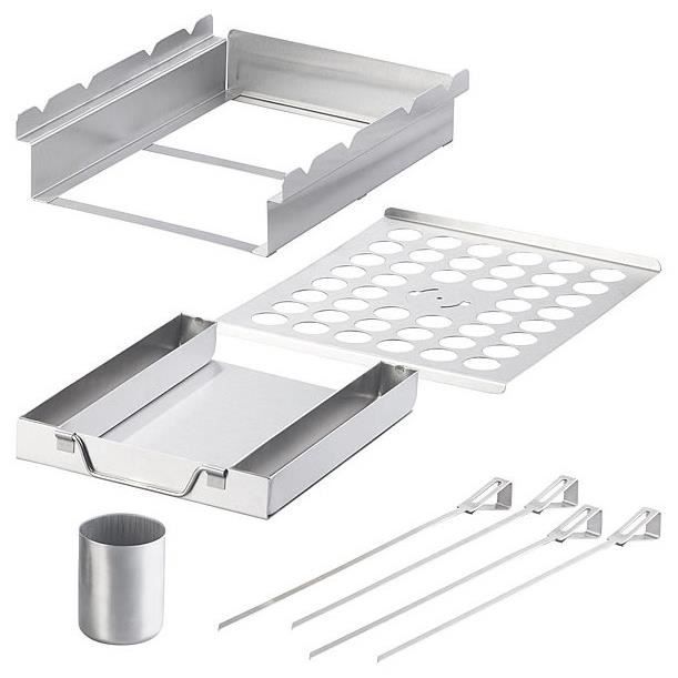 Barbecueaccessoire - ROSENSTEIN & SOHNE - 5-in-1 - Roestvrij staal - 4 spiesen - 2,1 kg