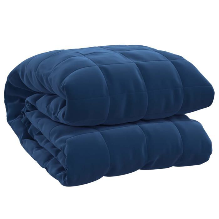 vidaXL Couverture lestée Bleu 120x180 cm 5 kg Tissu 350788