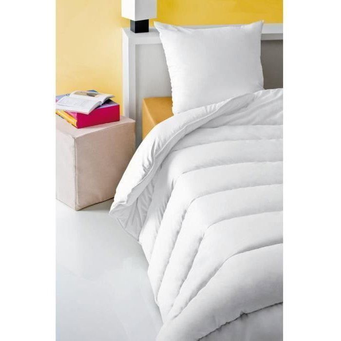 Piumino antiacaro - 220 x 240 cm - Caldo - 400 g/m² - 2 persone - Bianco - ABEIL