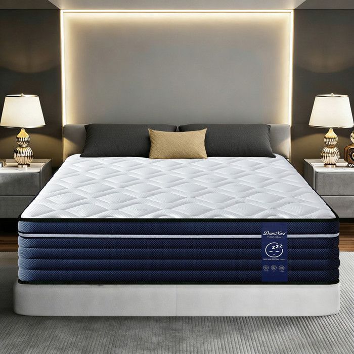 Matelas 140x190 CM Très épais 30 CM - PREMIUM - Mousse à mémoire de Forme - Moyenne Ferme - 7 Zones Ergonomique Ressorts Ensachés