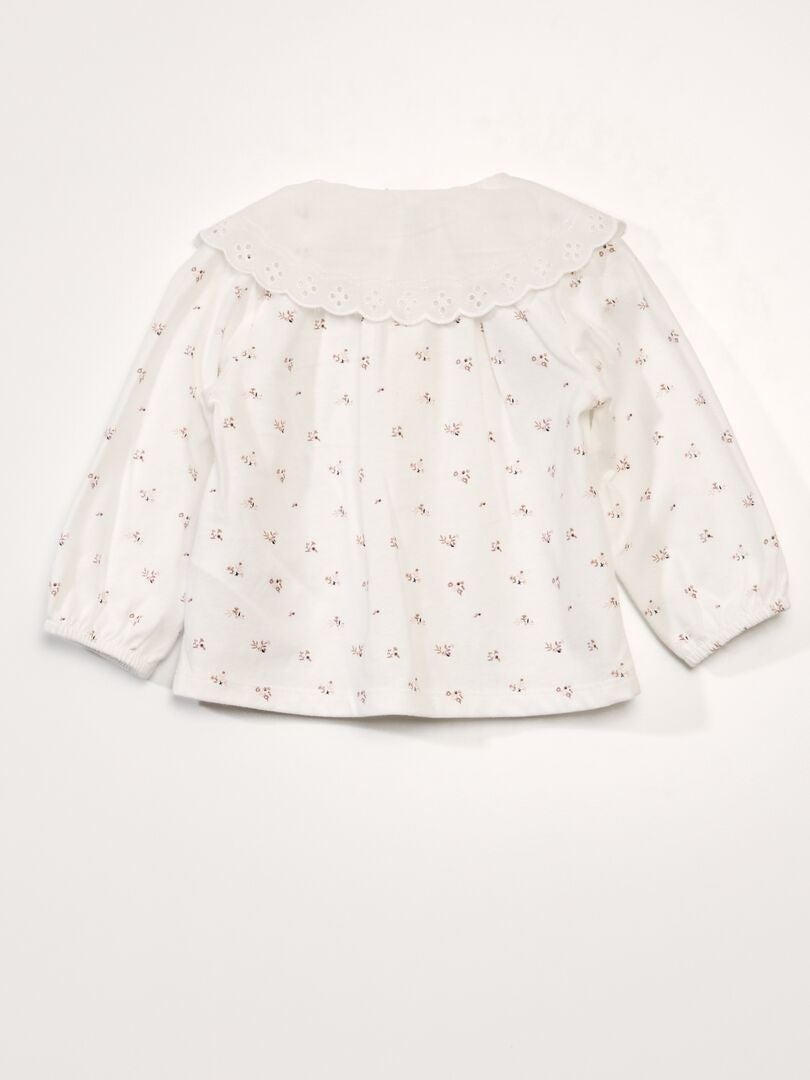 Conjunto de 3 piezas: camiseta, leggings y cárdigan - BLANCO