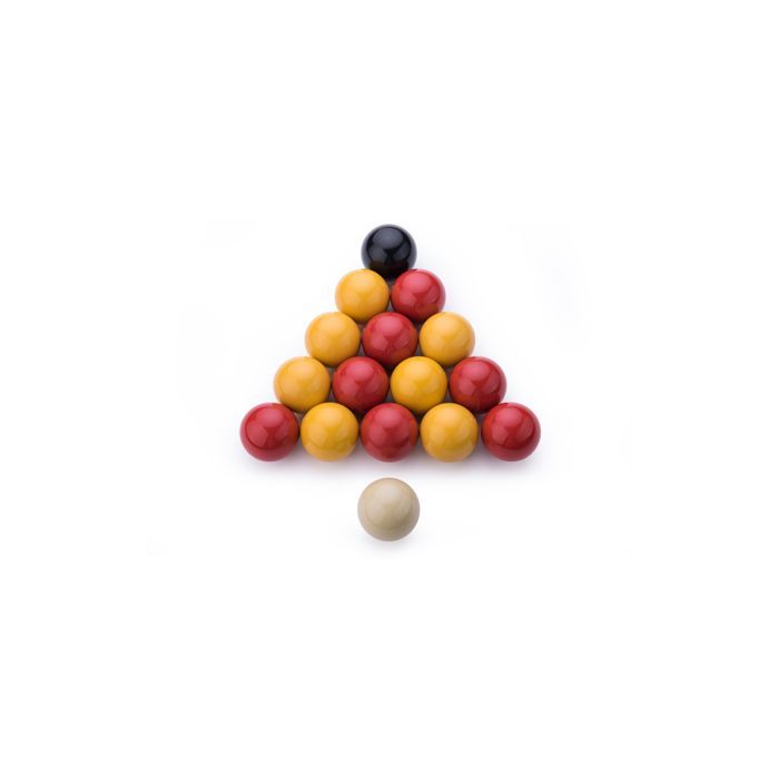 Set van 16 biljartballen - 57 mm hars - Engels biljart - 8 pool