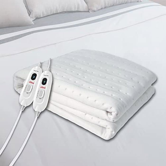 Colchón eléctrico calefactable UFESA Flexy Heat CME Comfort para 2 personas, 150x130cm, 2x60W, reversible, 3 niveles de temperatura