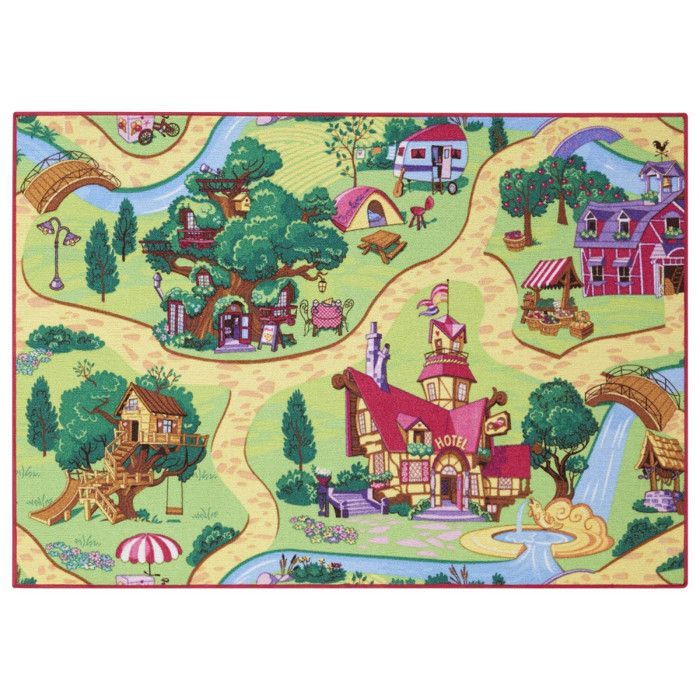 Tappetino da gioco Circuit - AWE - Candy Town - Multicolore - 95x200 cm - Per bambini dai 3 ai 10 anni