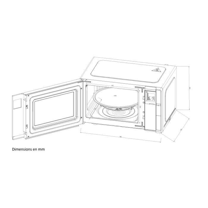 Microwave - CONTINENTAL EDISON - CEMO23B - Black - 1280 W - W48 x H29.3 x D33.7 cm - 23 L