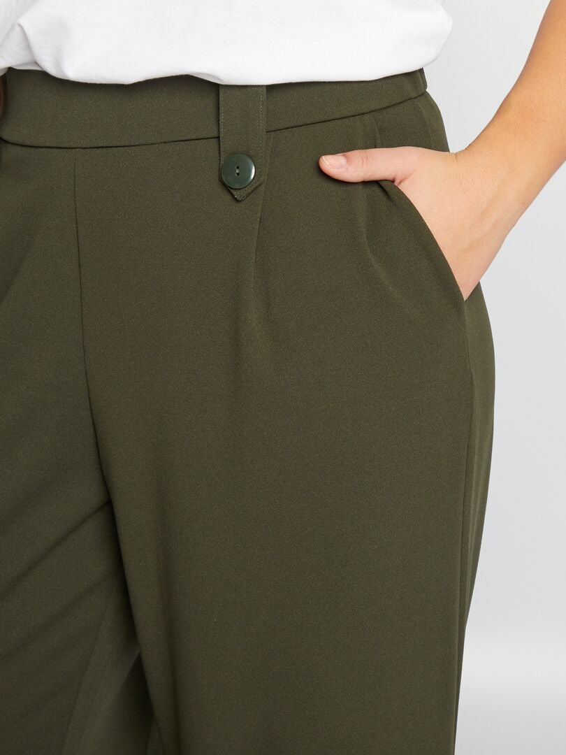 'Only Carmakoma' wijde broek - KHAKI
