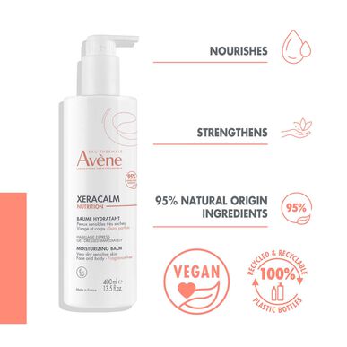 Avène Xeracalm Nutrition Återfuktande Balsam för mycket torr hud, familjestorlek, 400 ml