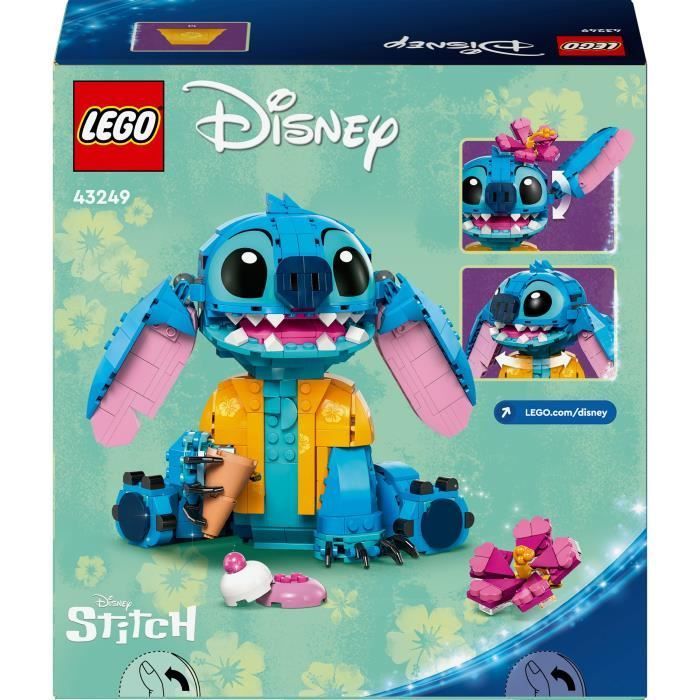 LEGO | Disney 43249 Conjunto de Construção Stitch para Crianças, Casquinha de Sorvete e Figura