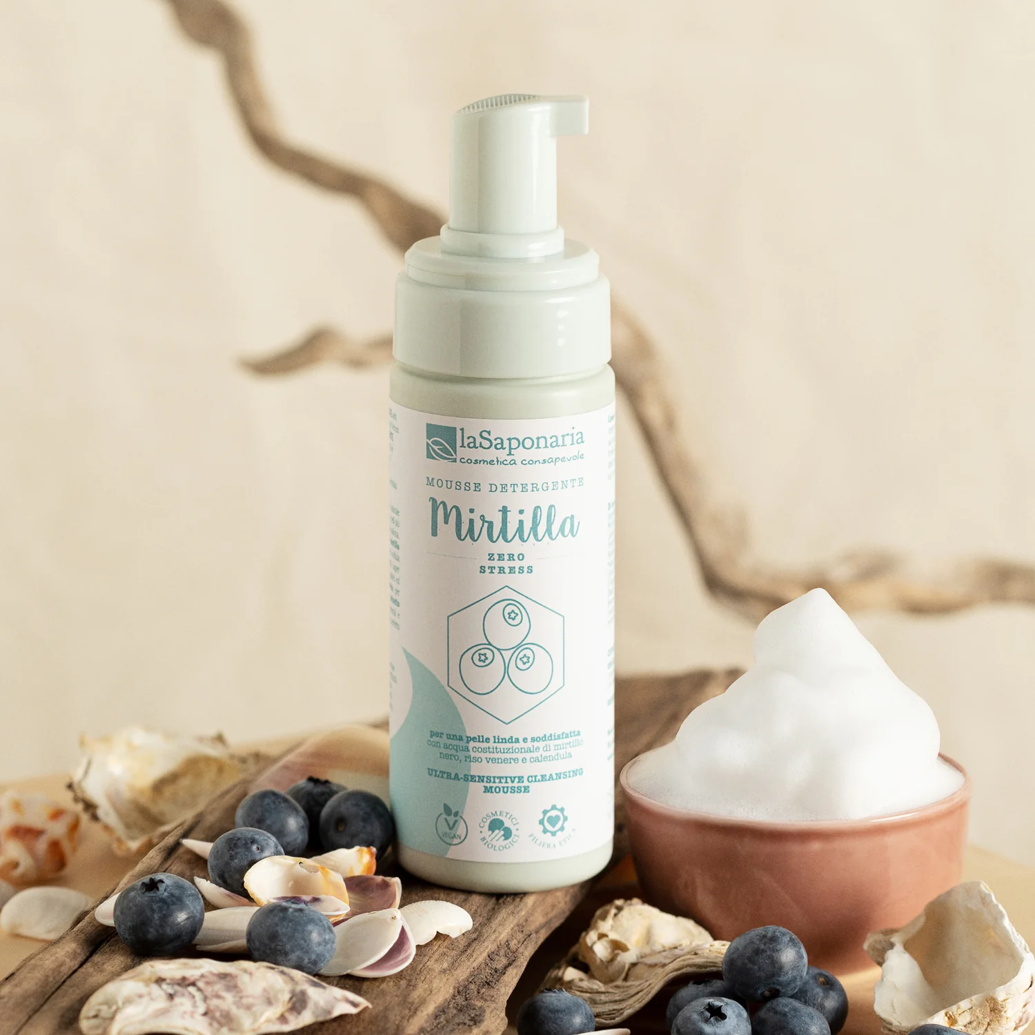 Costituzionale Viso Mousse Detergente Mirtilla - Mousse detergente viso