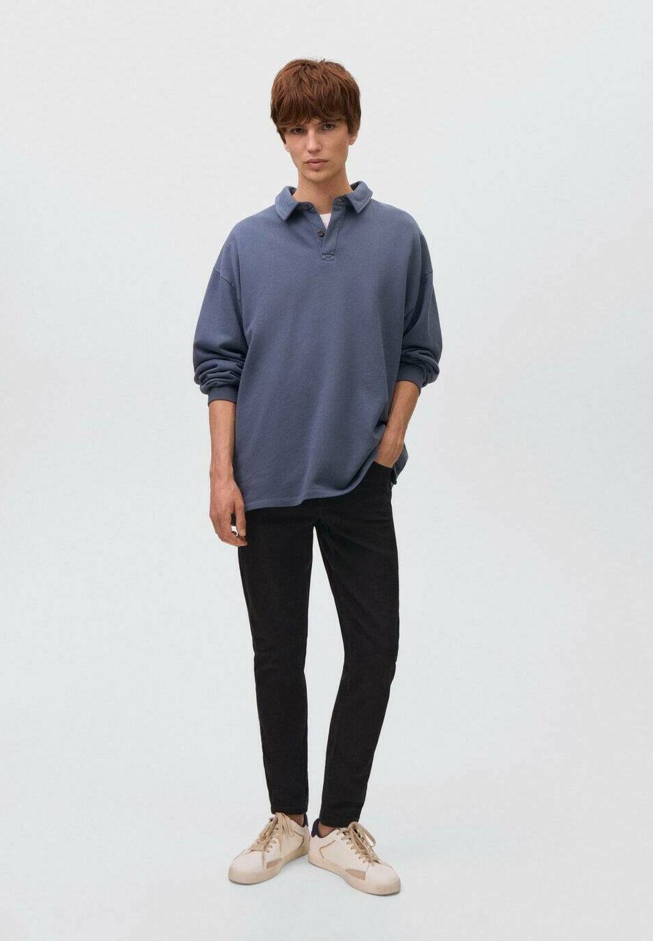 Mango Kids Slim fit jeans - zwarte denim