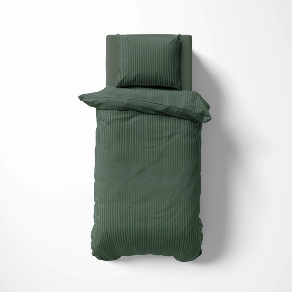 Komplet pościeli z adamaszku Pure Collection 140x200 oliwka