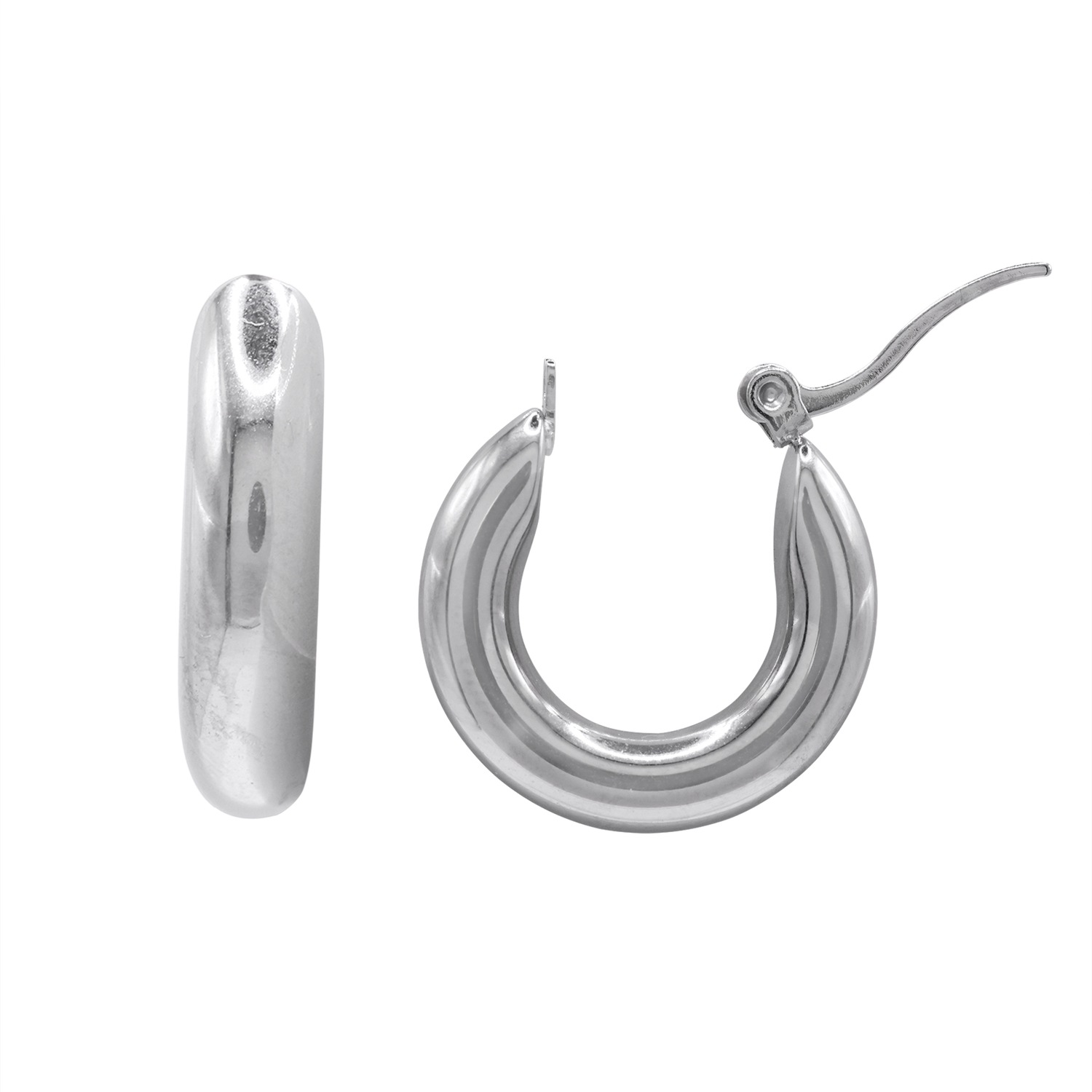 Heideman Boucles d'oreilles Aasele couleur argentée polie