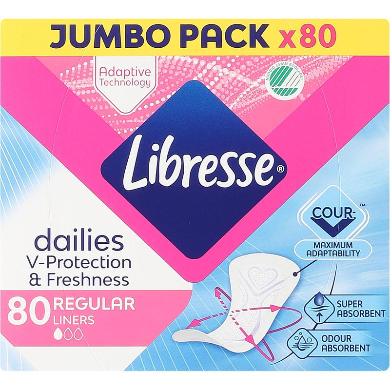 Libresse Libresse 80-pak trusseindlæg Normal