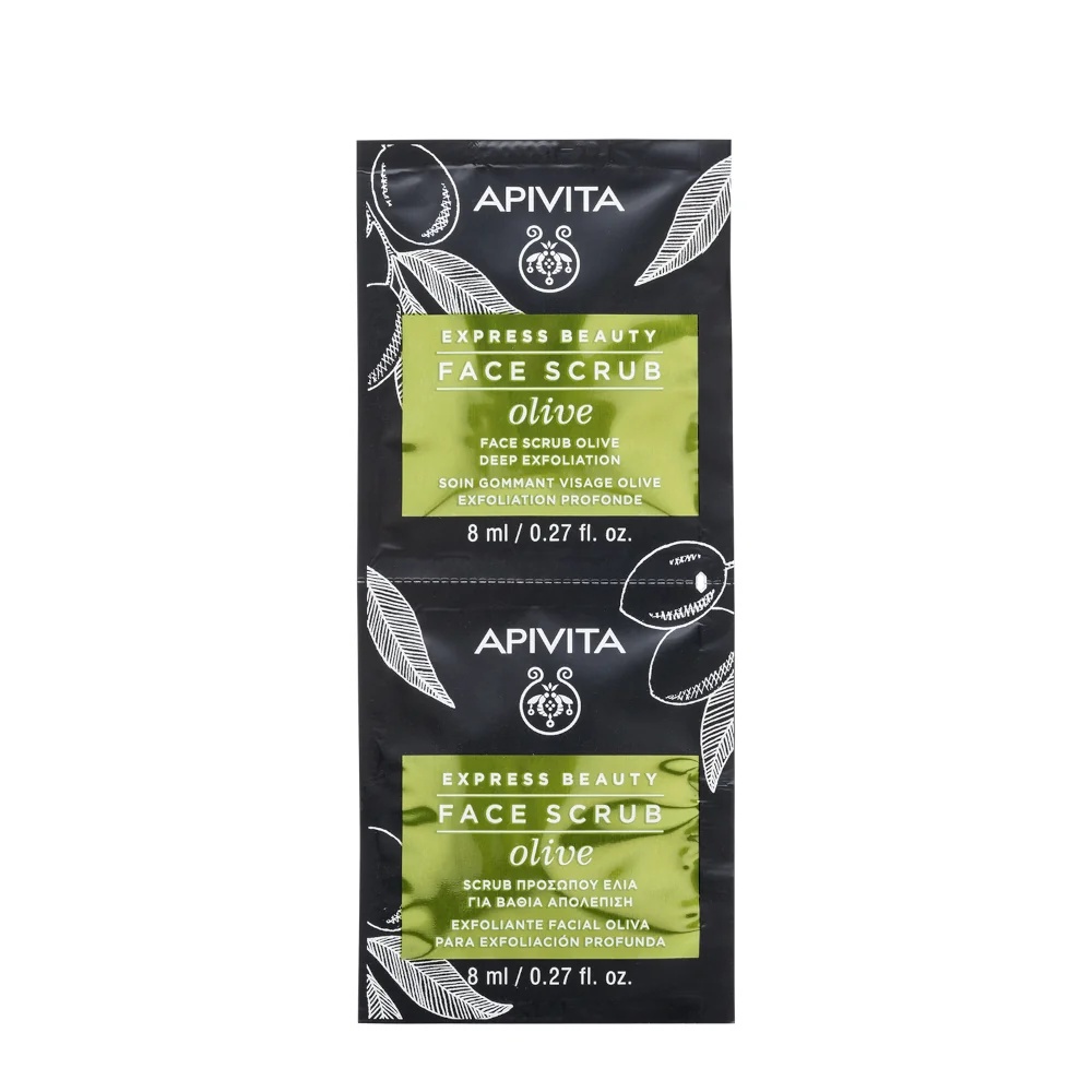 APIVITA Apivita Express Olive 2 x 8 ml exfoliërende gezichtsscrub