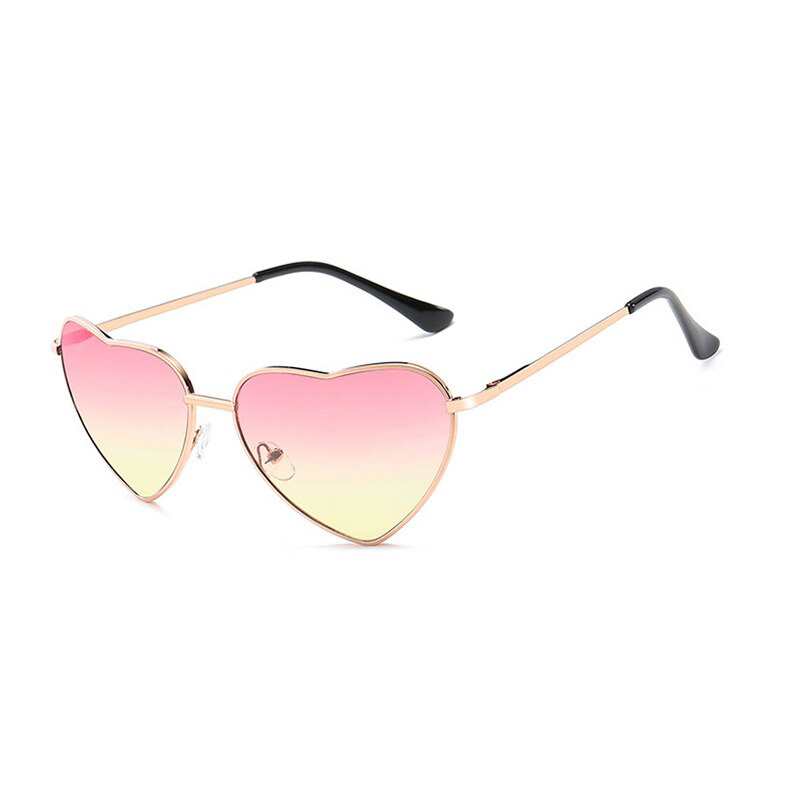 Nuovi occhiali da sole a forma di cuore da donna, in offerta, classici retrò con sfumatura.